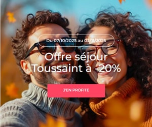 Code promo Vacances de la Toussaint, CODE PROMO -20% + Annulation gratuite jusqu'à 14h le jour de votre arrivée