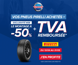 Bon plan EXCLU WEB - Pneus Pirelli 50% de réduction sur le montage + TVA remboursée (soit -20%)