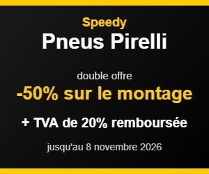 Bon plan Pneus Pirelli chez Speedy : -50% sur le montage et TVA de 20% remboursée